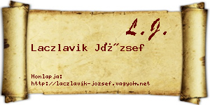 Laczlavik József névjegykártya